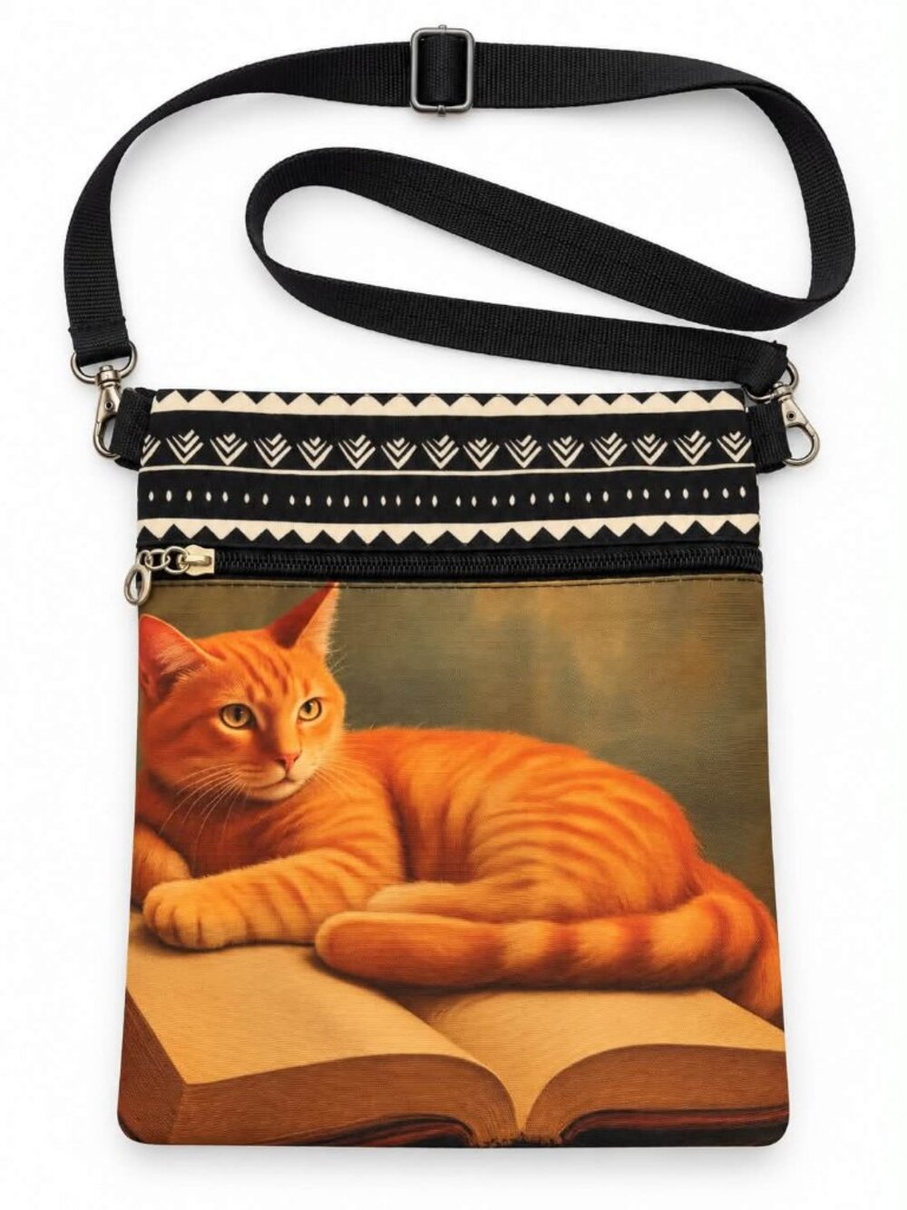 Orange Tabby Cat Crossbody Phone Bag